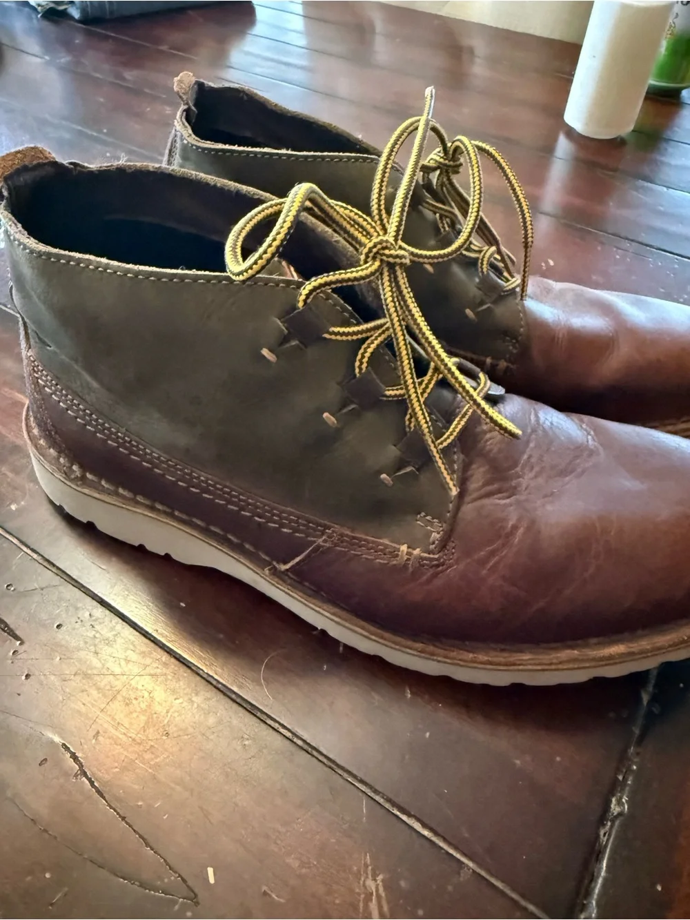 Clarks Shacre II Run Men’s 9.5 Olive Brown Leather Chukka Boots